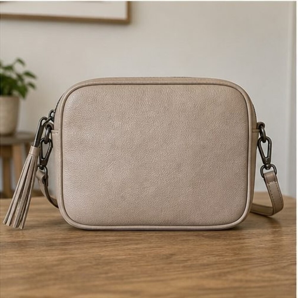 Sand Faux Leather Bag
